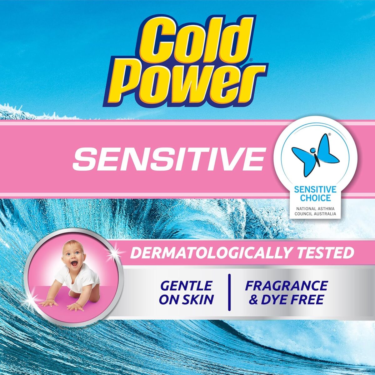 Cold Power Sensitive Pure Clean Washing Liquid Laundry Detergent 2 Litre [x5]