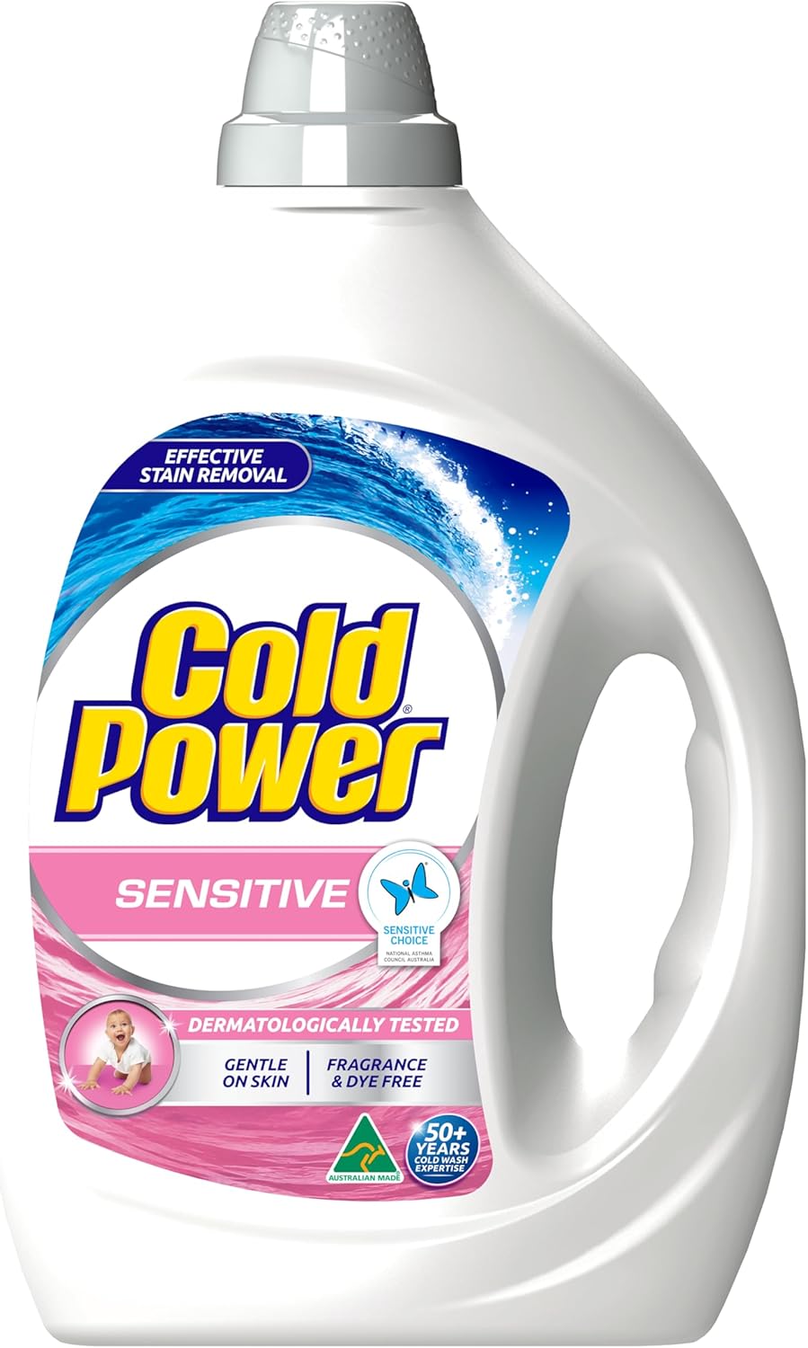 Cold Power Sensitive Pure Clean Washing Liquid Laundry Detergent 2 Litre [x5]