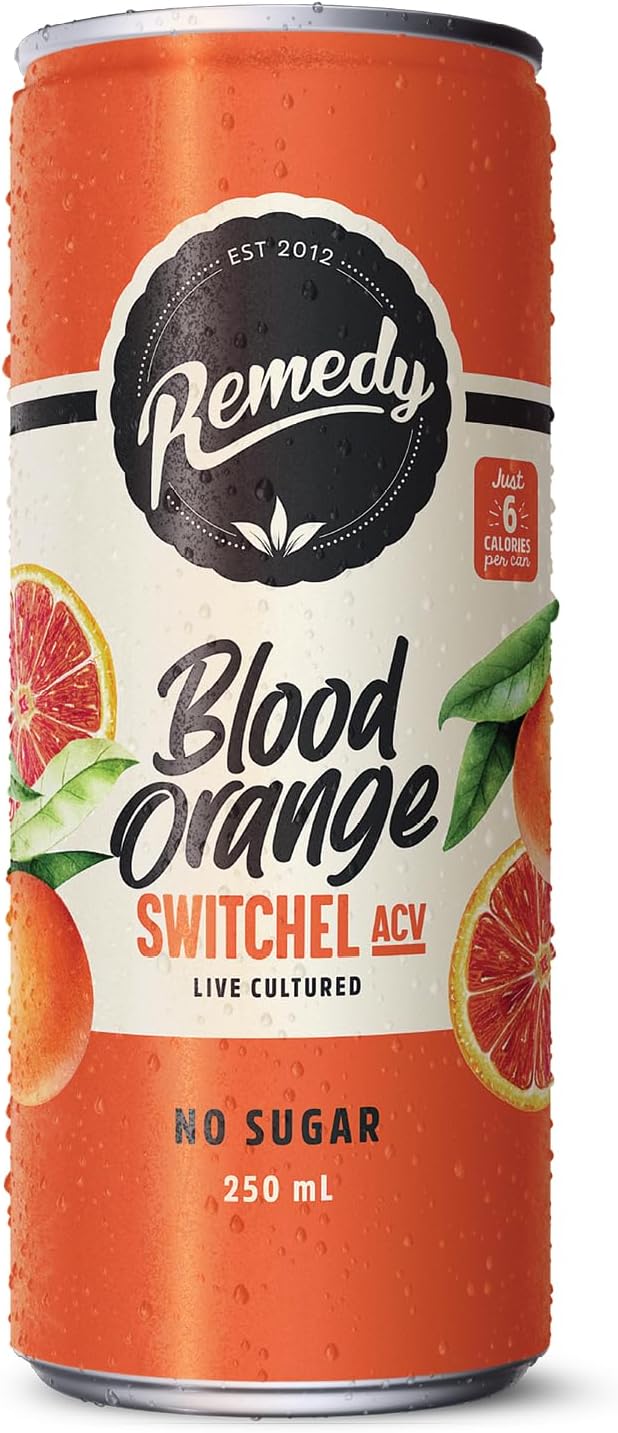 Remedy Kombucha Ginger Lemon 250mL Cans 24 Pack [x2]
