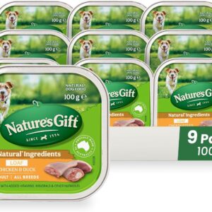 Nature's Gift Adult Wet Dog Food, Chicken & Duck Loaf 9x100g [x7]