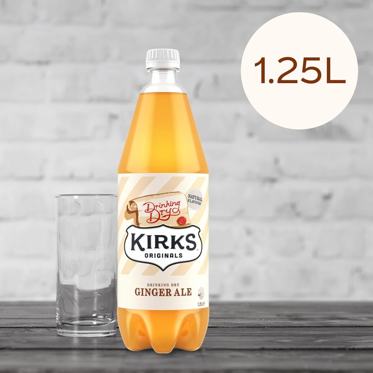 Kirks Dry Ginger Ale 12 x 1.25L [x2]