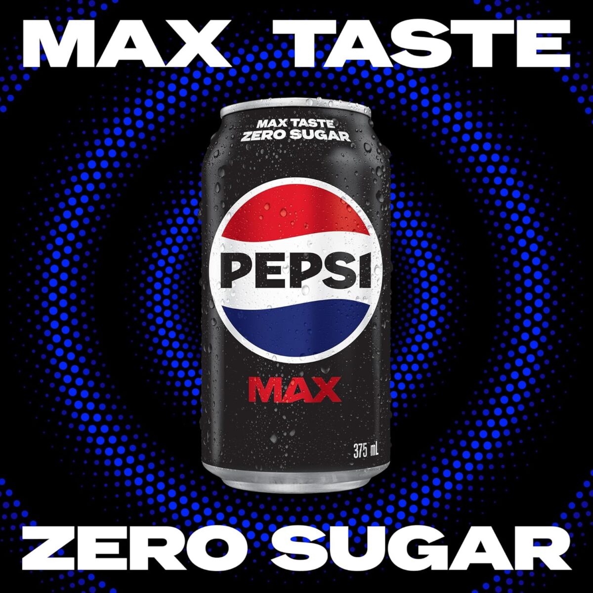 Pepsi Max No Sugar Soft Drink Cans 375 ml Pack of 24 [x3]