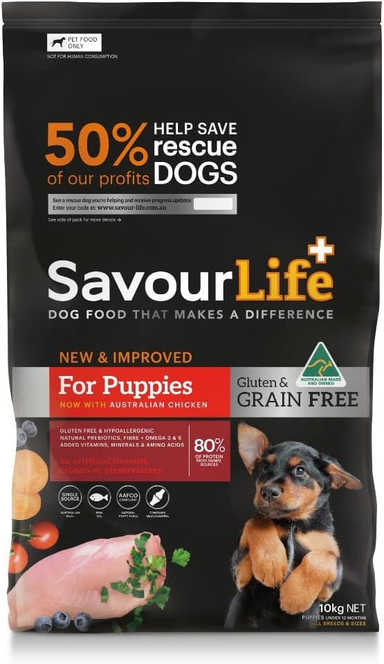 SavourLife Grain Free, Puppy Food, Australian Chicken - High Protein, 2.5kg [x2]