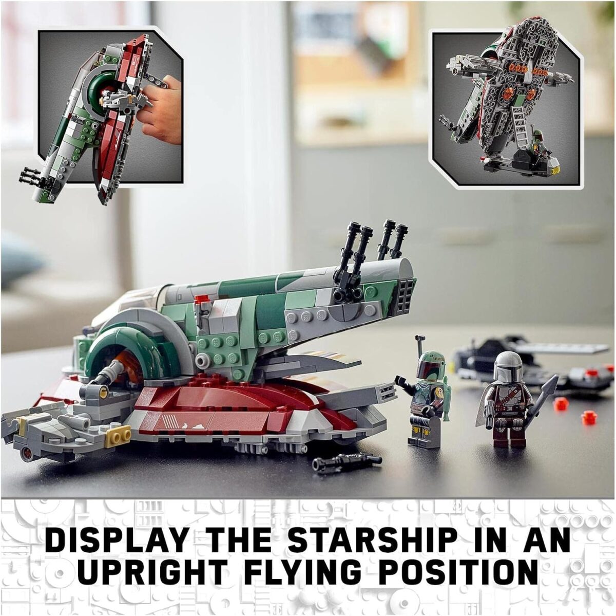 LEGO Star Wars Boba Fett’s Starship 75312 Building Toy for Kids Age 9+, Mandalorian Model Set with 2 Minifigures LEGO Star Wars Boba Fett’s Starship 75312 Building Toy for Kids Age 9+, Mandalorian Model Set with 2 Minifigures
