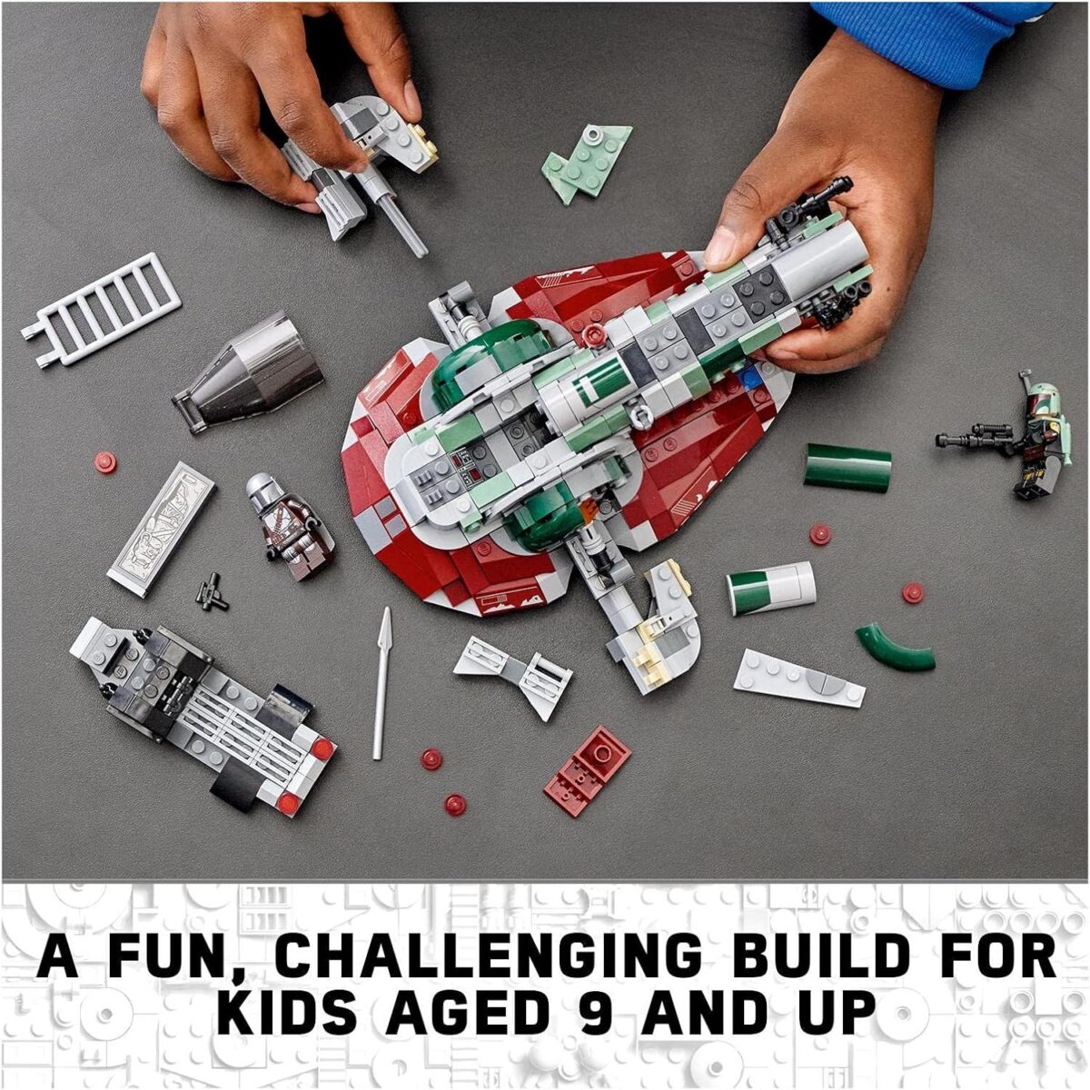 LEGO Star Wars Boba Fett’s Starship 75312 Building Toy for Kids Age 9+, Mandalorian Model Set with 2 Minifigures LEGO Star Wars Boba Fett’s Starship 75312 Building Toy for Kids Age 9+, Mandalorian Model Set with 2 Minifigures