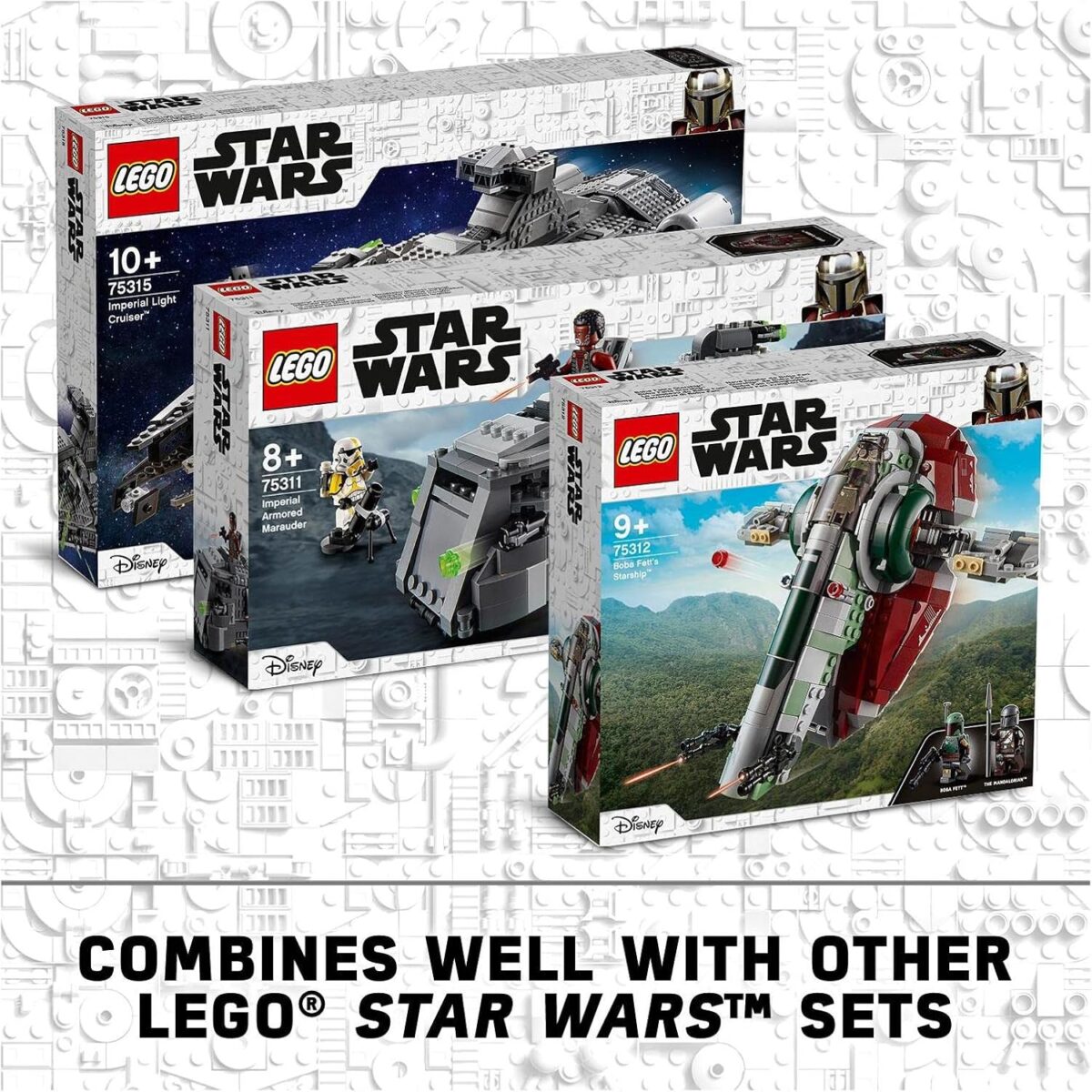 LEGO Star Wars Boba Fett’s Starship 75312 Building Toy for Kids Age 9+, Mandalorian Model Set with 2 Minifigures LEGO Star Wars Boba Fett’s Starship 75312 Building Toy for Kids Age 9+, Mandalorian Model Set with 2 Minifigures