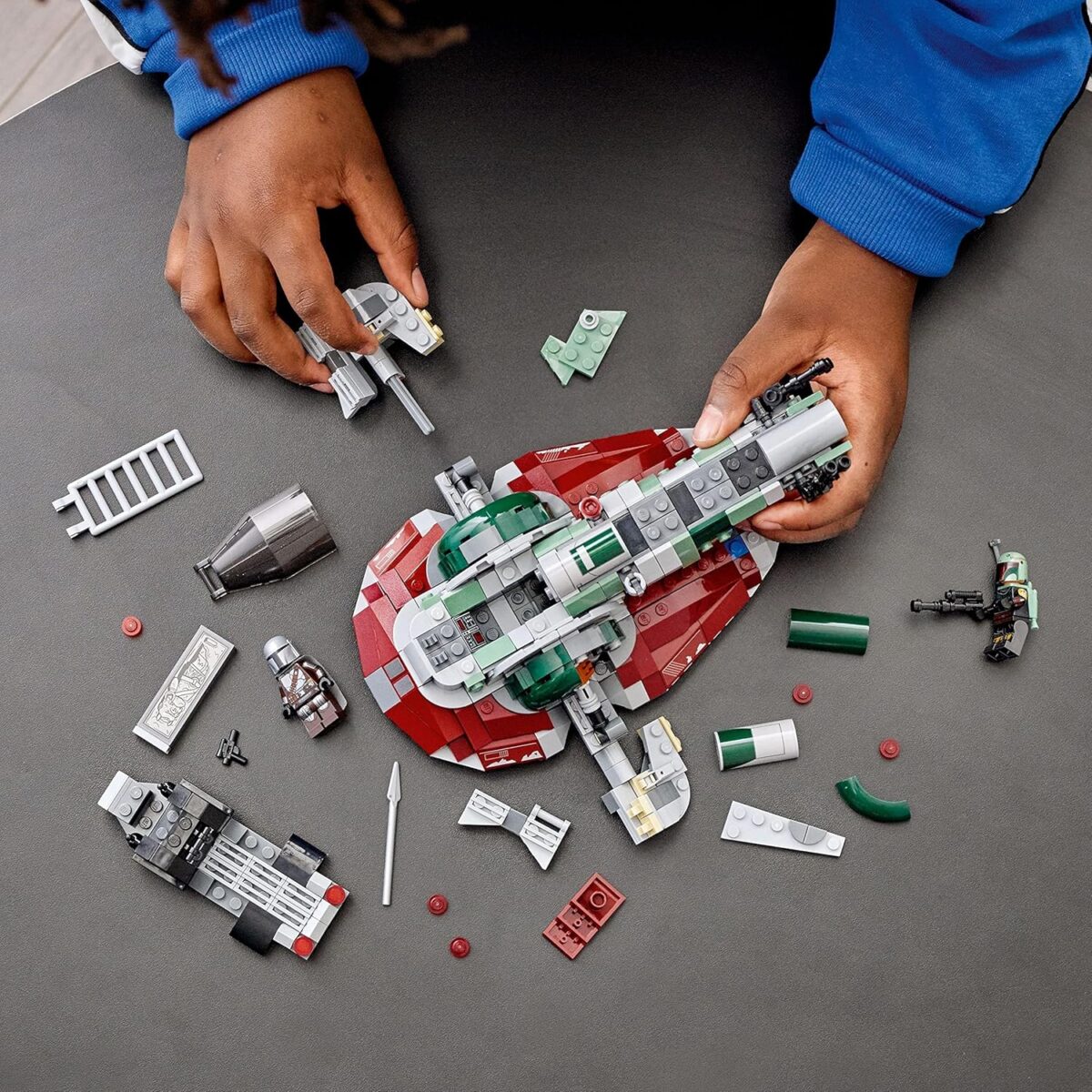 LEGO Star Wars Boba Fett’s Starship 75312 Building Toy for Kids Age 9+, Mandalorian Model Set with 2 Minifigures LEGO Star Wars Boba Fett’s Starship 75312 Building Toy for Kids Age 9+, Mandalorian Model Set with 2 Minifigures