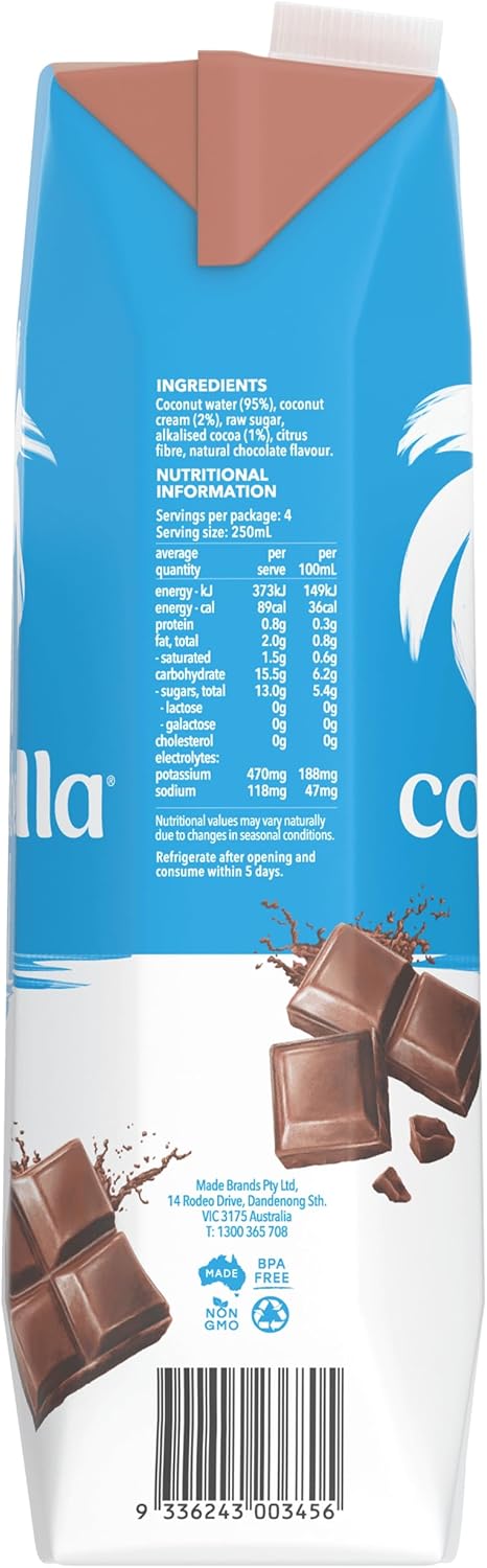 Cocobella Coconut Water Chocolate 6 x 1L [x2]