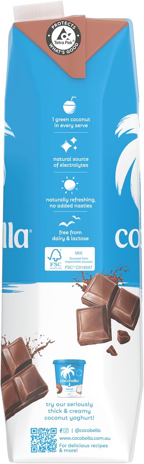 Cocobella Coconut Water Chocolate 6 x 1L [x2]