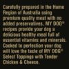 MY DOG Adult Wet Dog Food Chicken Supreme With Cheese Select Toppings 100g Tray, 36 Pack [x2]