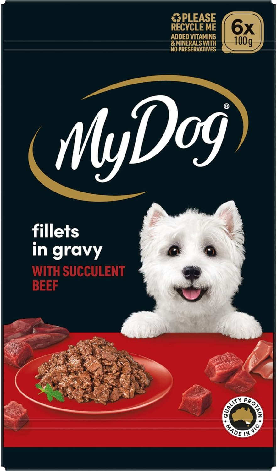 MY DOG Adult Wet Dog Food Chicken Supreme With Cheese Select Toppings 100g Tray, 36 Pack [x2]