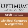 OPTIMUM Adult Wet Dog Food With Real Kangaroo & Vegetables Grain Free 700g Can, 12 Pack [x2]
