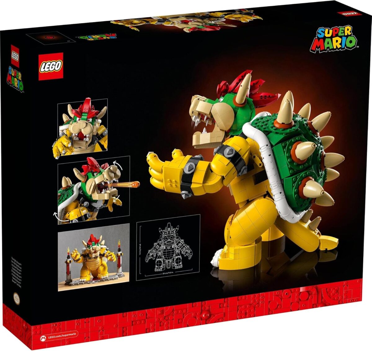 LEGO® Super Mario™ The Mighty Bowser™ 71411 Building Kit;Treat for Adult Fans;Features Button-Activated Head-and-Neck Movement and a Fireball Launcher,Plus a Battle Platform for Display LEGO® Super Mario™ The Mighty Bowser™ 71411 Building Kit;Treat for Adult Fans;Features Button-Activated Head-and-Neck Movement and a Fireball Launcher,Plus a Battle Platform for Display
