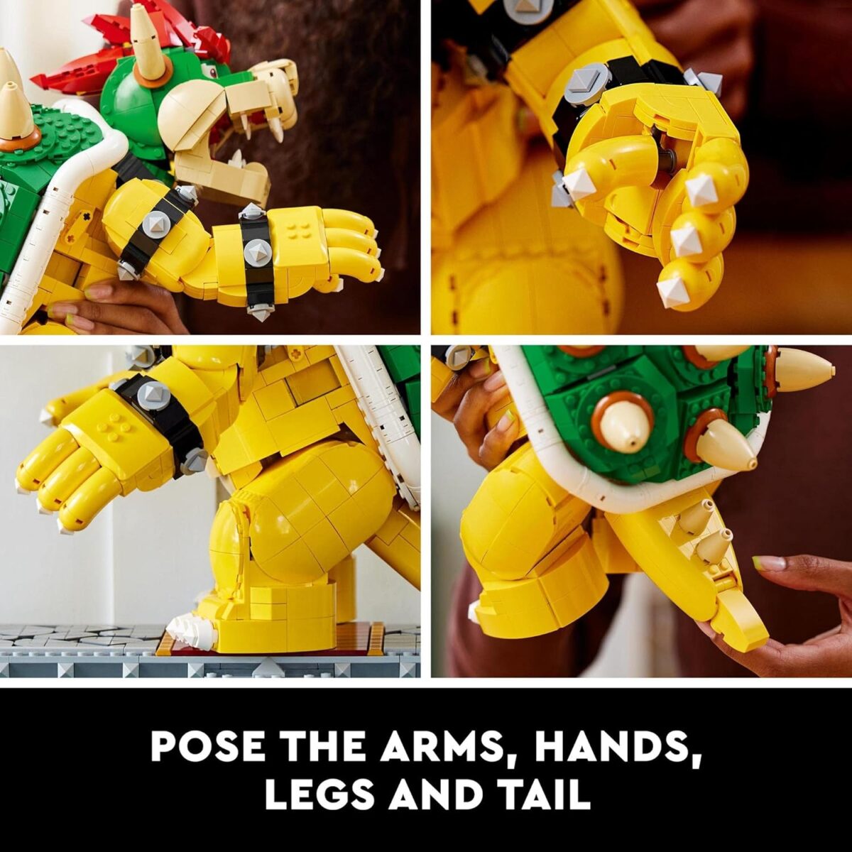 LEGO® Super Mario™ The Mighty Bowser™ 71411 Building Kit;Treat for Adult Fans;Features Button-Activated Head-and-Neck Movement and a Fireball Launcher,Plus a Battle Platform for Display LEGO® Super Mario™ The Mighty Bowser™ 71411 Building Kit;Treat for Adult Fans;Features Button-Activated Head-and-Neck Movement and a Fireball Launcher,Plus a Battle Platform for Display