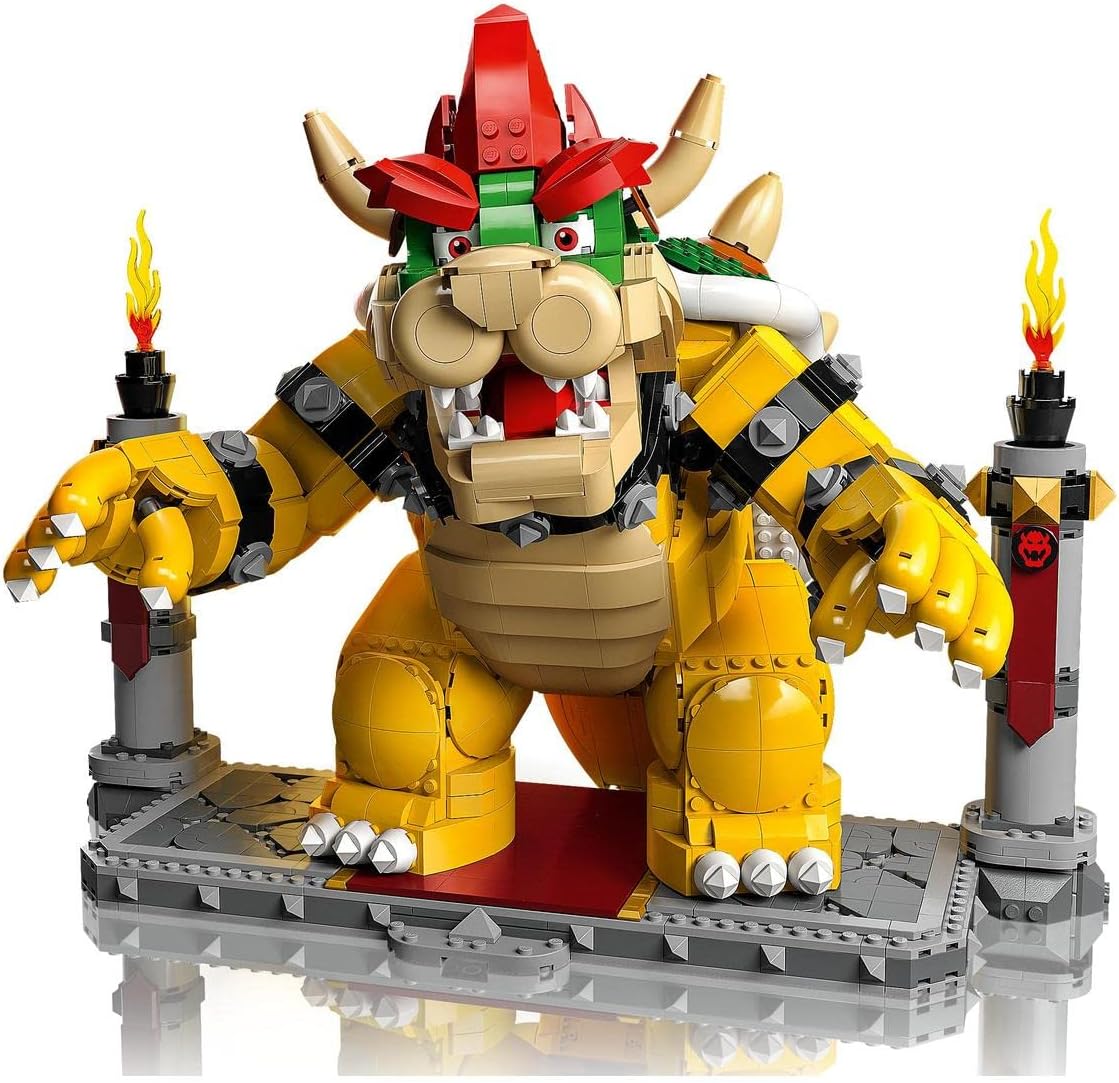 LEGO® Super Mario™ The Mighty Bowser™ 71411 Building Kit;Treat for Adult Fans;Features Button-Activated Head-and-Neck Movement and a Fireball Launcher,Plus a Battle Platform for Display LEGO® Super Mario™ The Mighty Bowser™ 71411 Building Kit;Treat for Adult Fans;Features Button-Activated Head-and-Neck Movement and a Fireball Launcher,Plus a Battle Platform for Display
