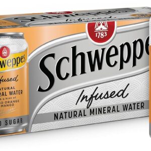 Schweppes Zero Sugar Blood Orange & Mango Sparkling Water Pack of 10 [x6]