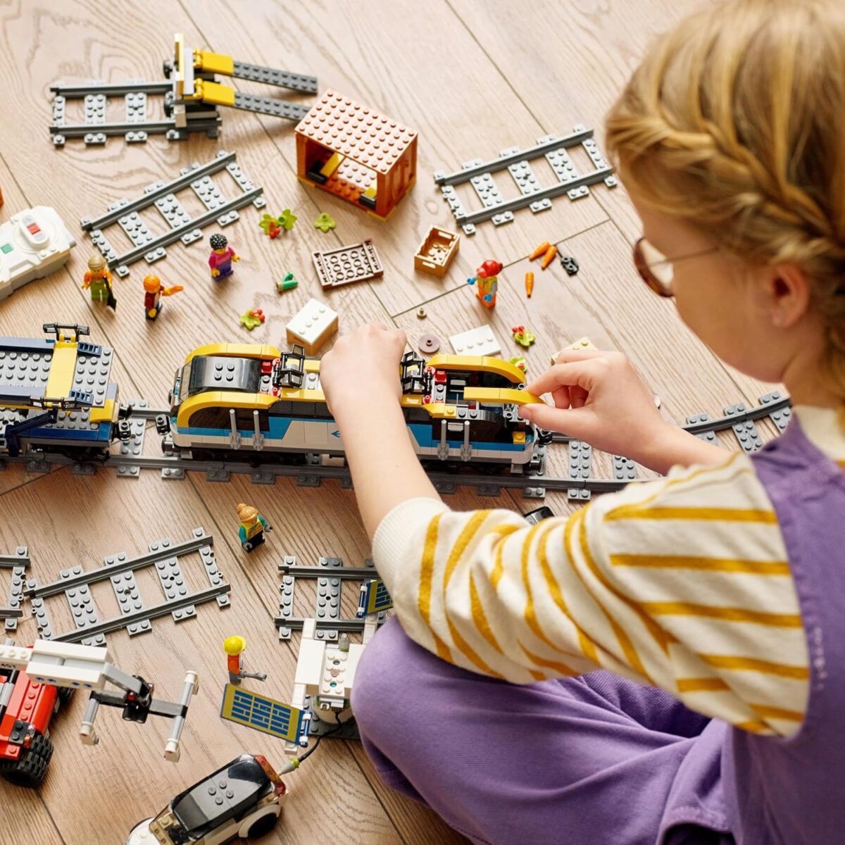 LEGO® City Freight Train Building Kit (1153 pcs) Powered Up Remote or App Controlled Toy Train Set with 33 Track Pieces, Locomotive, Flatcar, Open Wagon, for Kids Ages 7+ & Train Enthusiasts 60336 LEGO® City Freight Train Building Kit (1153 pcs) Powered Up Remote or App Controlled Toy Train Set with 33 Track Pieces, Locomotive, Flatcar, Open Wagon, for Kids Ages 7+ & Train Enthusiasts 60336