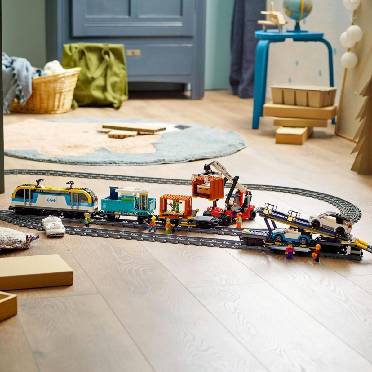 LEGO® City Freight Train Building Kit (1153 pcs) Powered Up Remote or App Controlled Toy Train Set with 33 Track Pieces, Locomotive, Flatcar, Open Wagon, for Kids Ages 7+ & Train Enthusiasts 60336 LEGO® City Freight Train Building Kit (1153 pcs) Powered Up Remote or App Controlled Toy Train Set with 33 Track Pieces, Locomotive, Flatcar, Open Wagon, for Kids Ages 7+ & Train Enthusiasts 60336