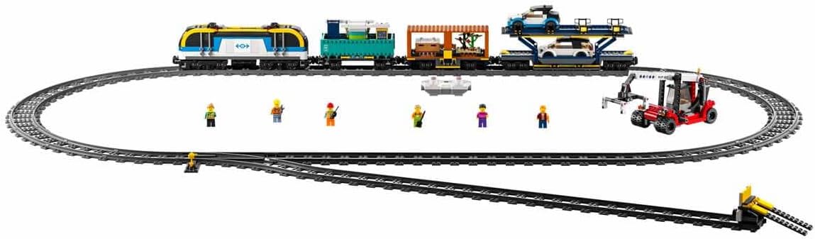 LEGO® City Freight Train Building Kit (1153 pcs) Powered Up Remote or App Controlled Toy Train Set with 33 Track Pieces, Locomotive, Flatcar, Open Wagon, for Kids Ages 7+ & Train Enthusiasts 60336 LEGO® City Freight Train Building Kit (1153 pcs) Powered Up Remote or App Controlled Toy Train Set with 33 Track Pieces, Locomotive, Flatcar, Open Wagon, for Kids Ages 7+ & Train Enthusiasts 60336