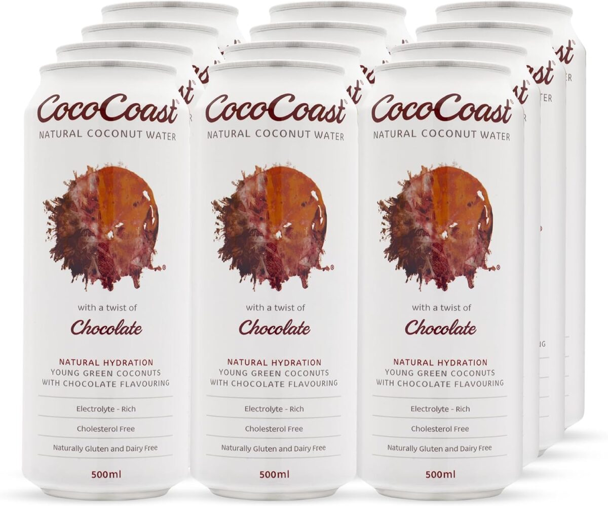 CocoCoast Natural Coconut Water 12 Pack of 500 ml [x3]