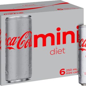 Diet Coca-Cola Soft Drink Mini Cans 6 x 250mL [x10]