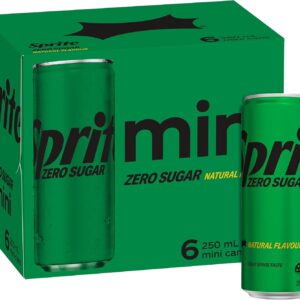Sprite Zero Sugar Lemonade Soft Drink 6 x 250mL [x10]