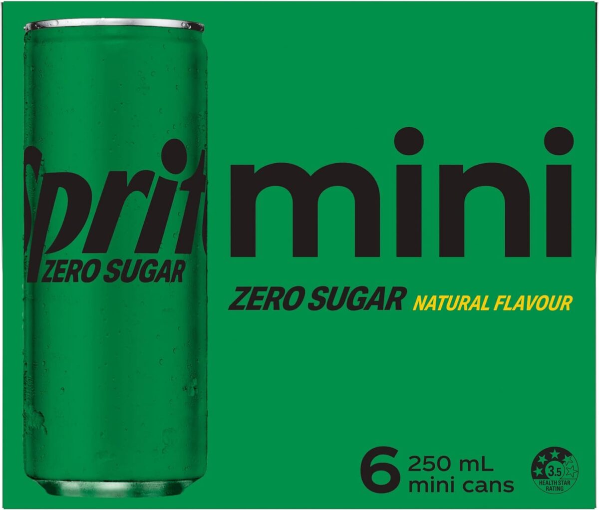 Sprite Zero Sugar Lemonade Soft Drink 6 x 250mL [x10]