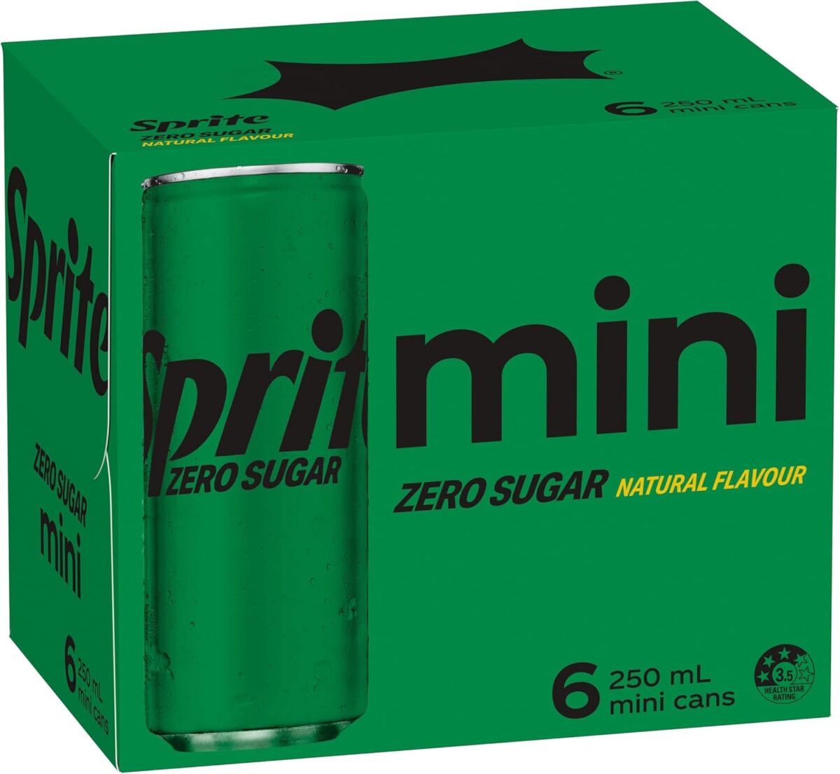 Sprite Zero Sugar Lemonade Soft Drink 6 x 250mL [x10]