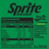 Sprite Zero Sugar Lemonade Soft Drink 6 x 250mL [x10]
