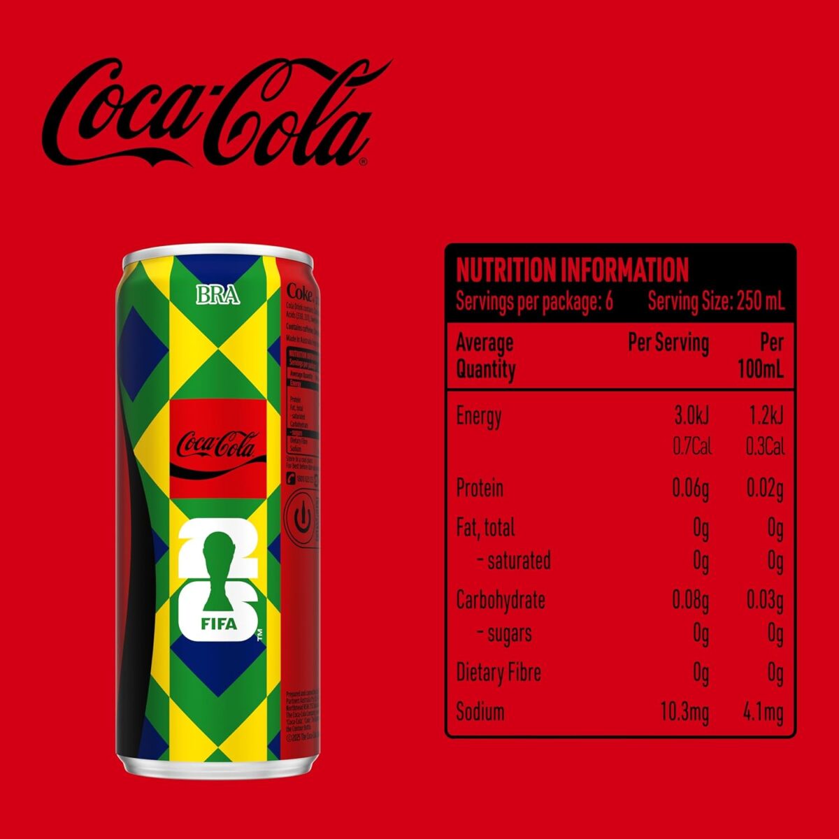 Coca-Cola Zero Sugar Cola Mini Cans 6 x 250mL [x10]