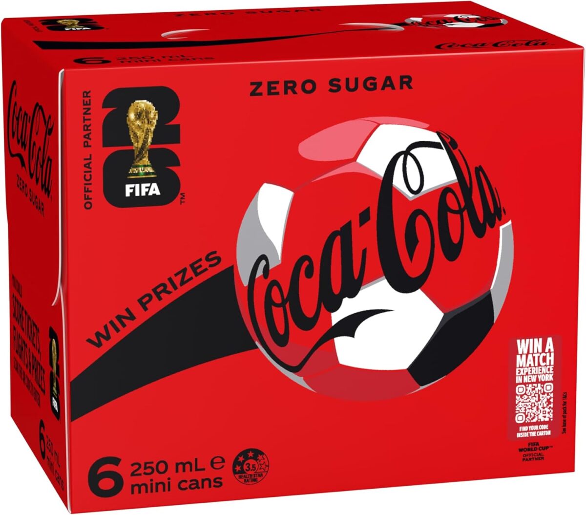 Coca-Cola Zero Sugar Cola Mini Cans 6 x 250mL [x10]