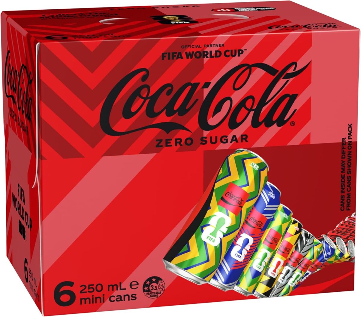 Coca-Cola Zero Sugar Cola Mini Cans 6 x 250mL [x10]