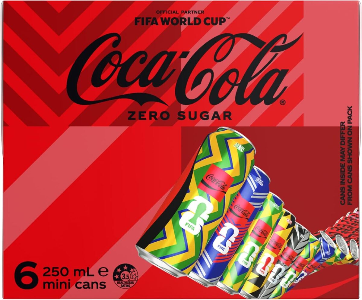 Coca-Cola Zero Sugar Cola Mini Cans 6 x 250mL [x10]