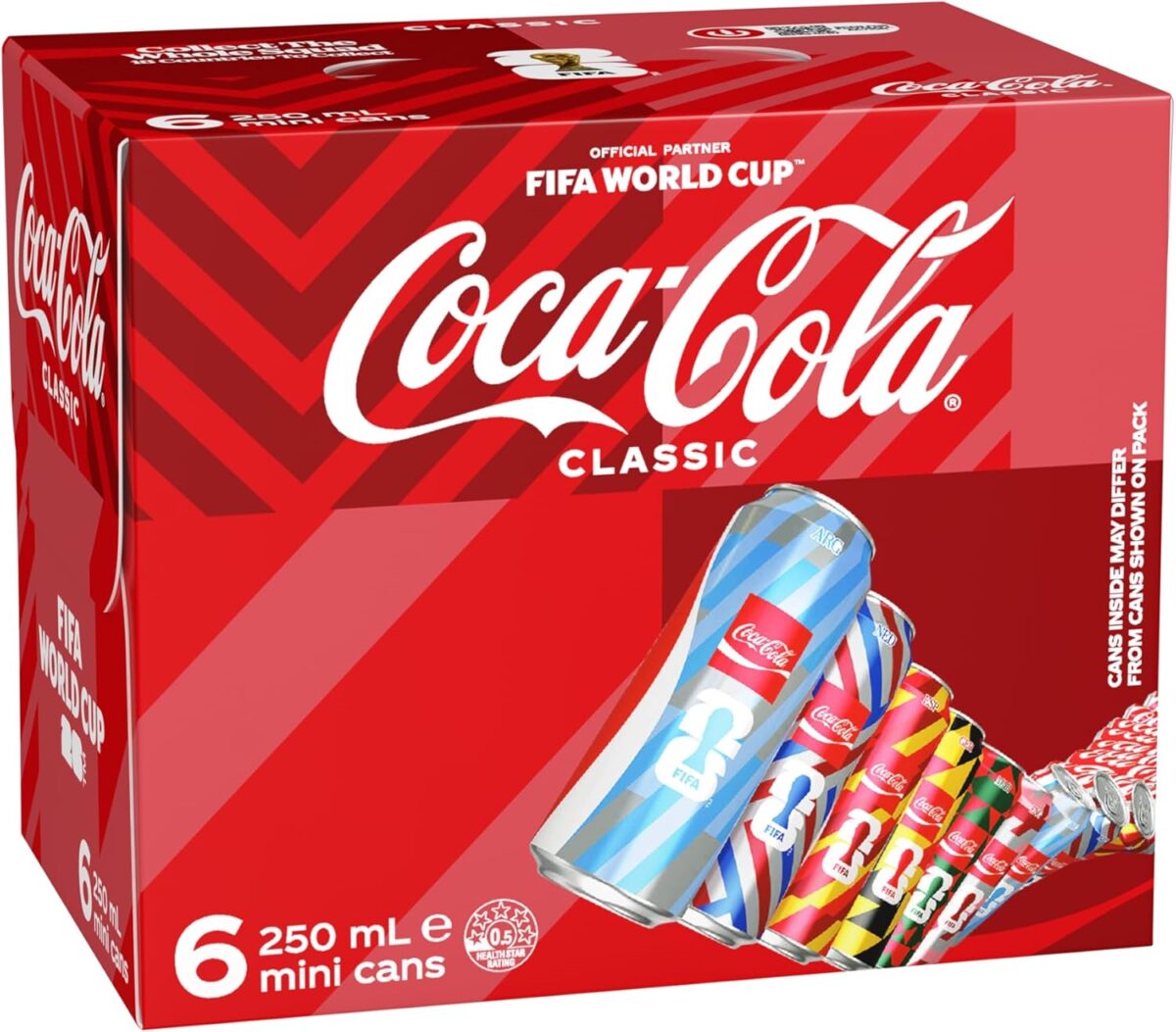 Coca-Cola Classic Soft Drink Mini Cans 6 x 250mL [x10]