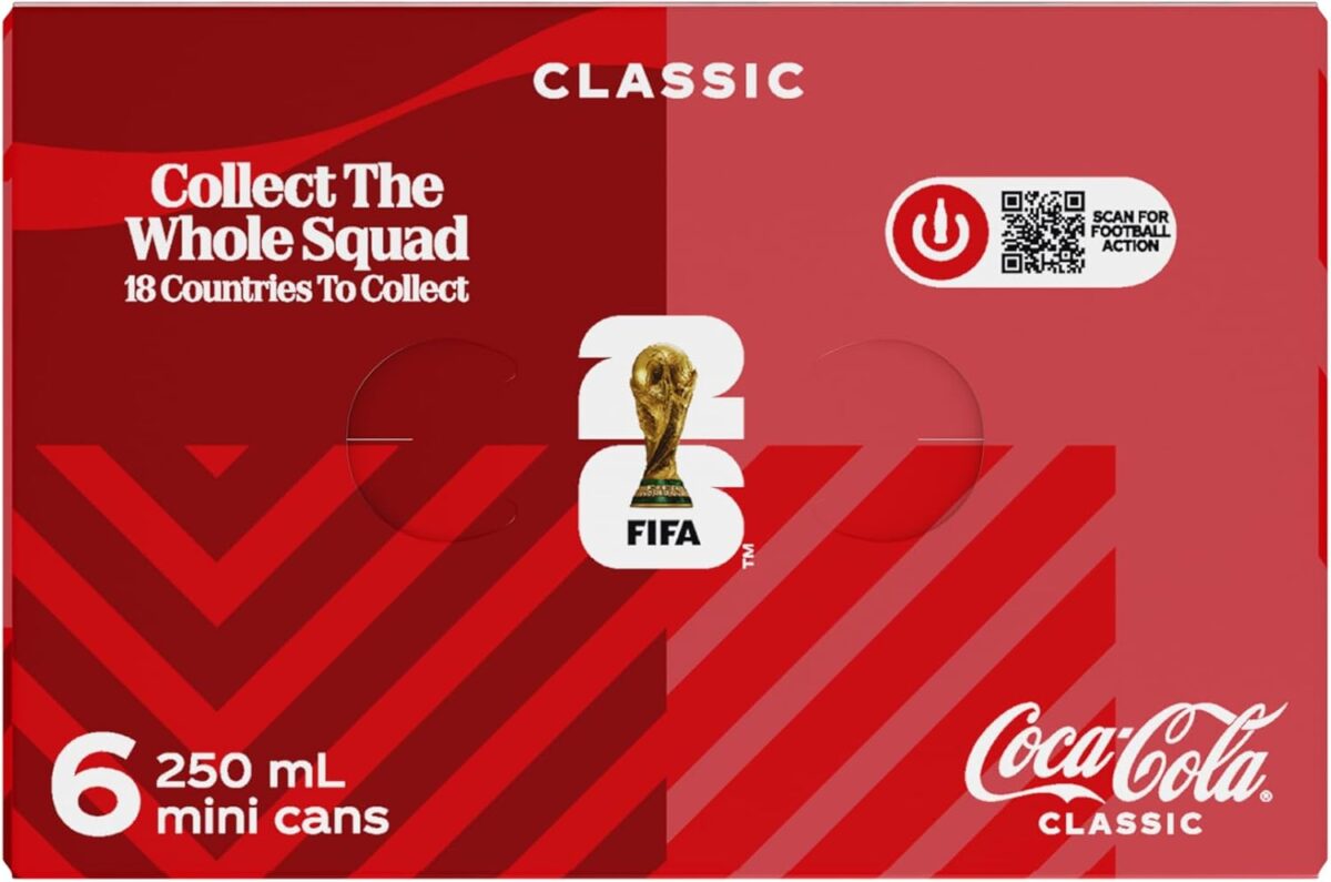 Coca-Cola Classic Soft Drink Mini Cans 6 x 250mL [x10]