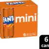 Fanta Orange Soft Drink Mini Cans 6 x 250mL [x10]