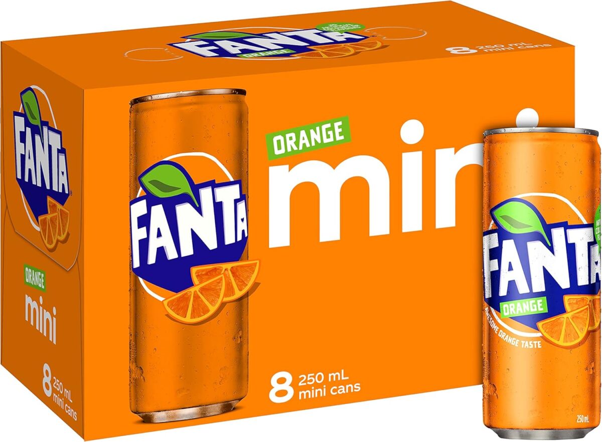 Fanta Orange Soft Drink Mini Cans 6 x 250mL [x10]
