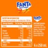 Fanta Orange Zero Sugar Soft Drink Mini Cans 6 x 250mL [x10]