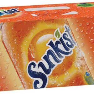 Sunkist Orange Soft Drink, 10 x 375ml [x6]