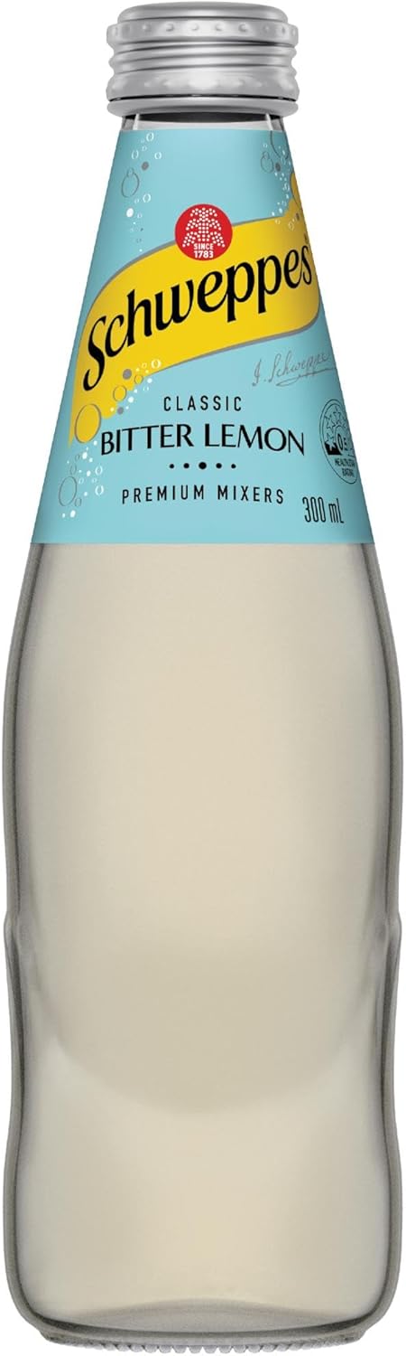 Schweppes Lemon Bitter Mixer Drink, 4 x 300 ml Pack of 6 [x2]
