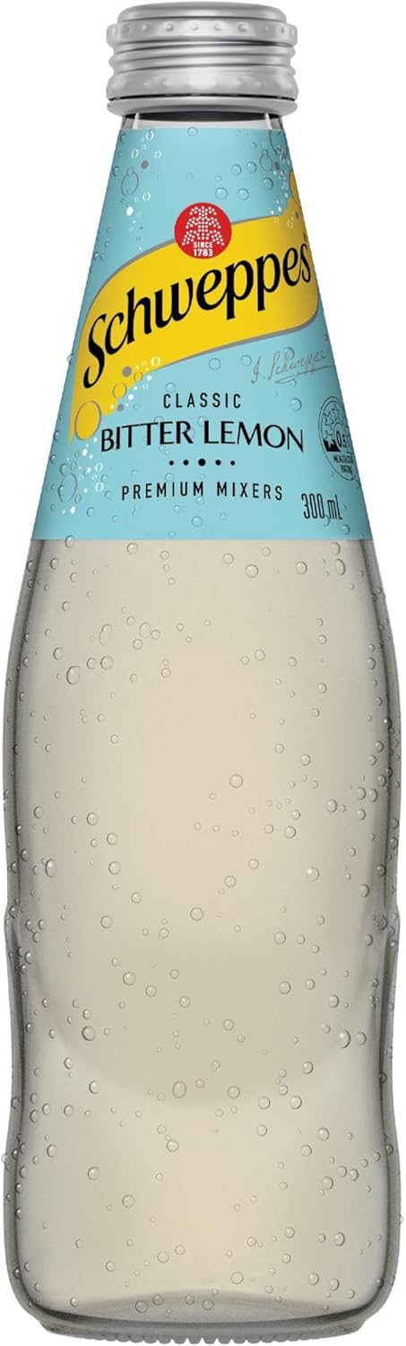 Schweppes Lemon Bitter Mixer Drink, 4 x 300 ml Pack of 6 [x2]
