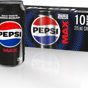 Pepsi Max Zero Sugar Soft Drink, 10 x 375ml [x6]