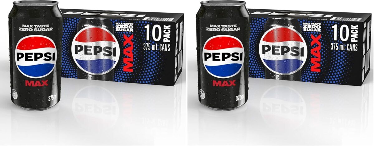 Pepsi Max Zero Sugar Soft Drink, 10 x 375ml [x6]