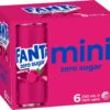 Fanta Raspberry Zero Sugar Soft Drink 6 x 250mL [x10]