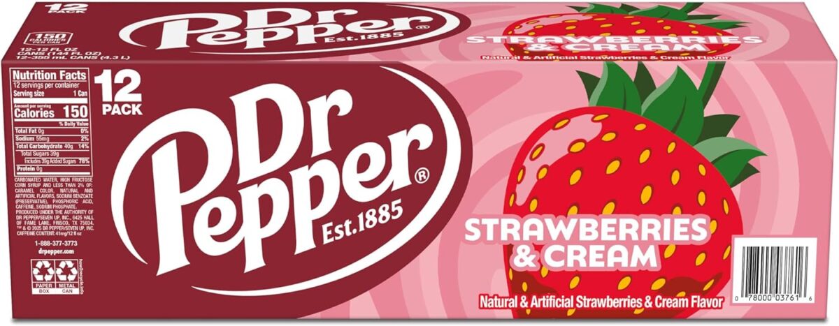 Dr Pepper Strawberries & Cream 12 Pack [x2]