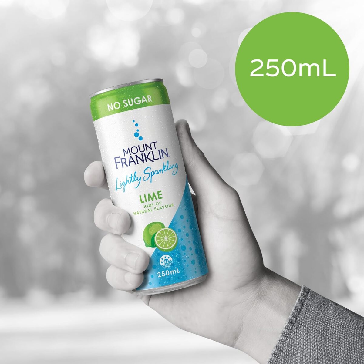 Mount Franklin Lightly Sparkling Water Lime Multipack Mini Cans 24 x 250mL [x2]