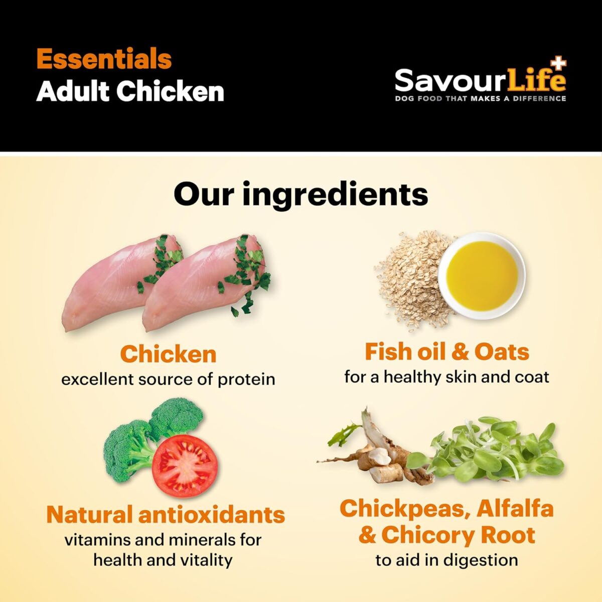 SavourLife Essentials Dog Food, Australian Chicken Veggies & Rice, 3kg [x2]
