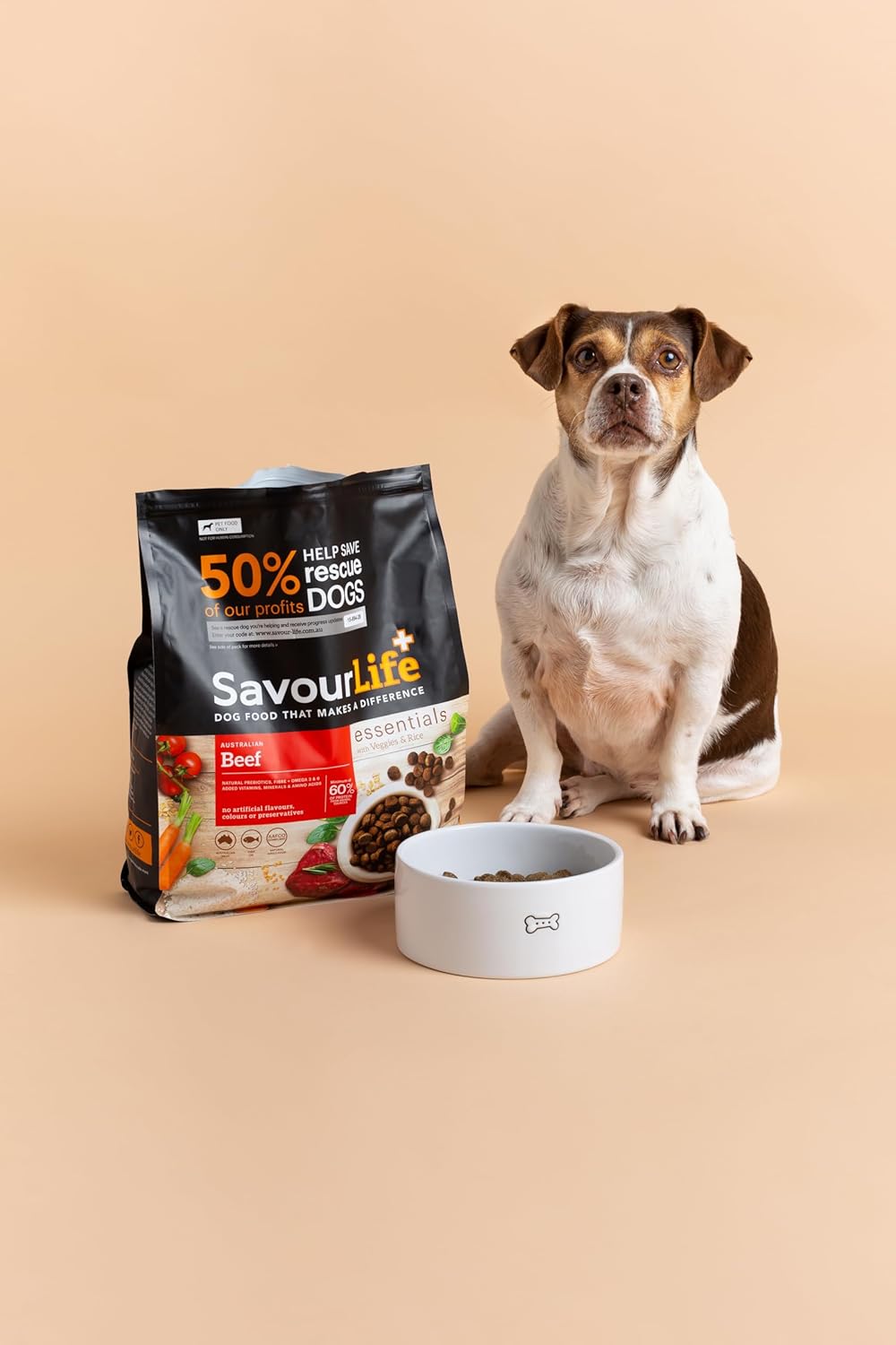 SavourLife Essentials Dog Food, Australian Beef Veggies & Rice, 3kg [x3]