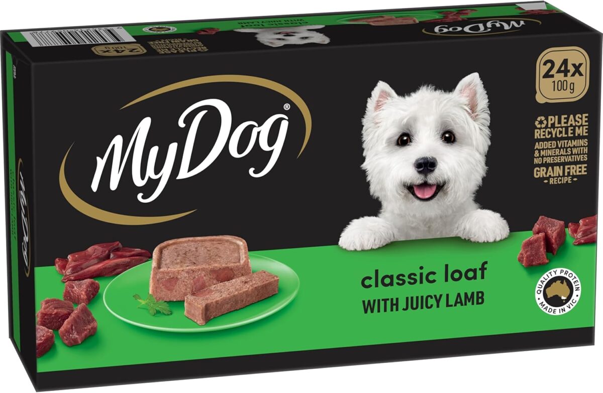 My Dog Adult Wet Dog Food Classic Loaf with Juicy Lamb 24 x 100g Trays [x3]