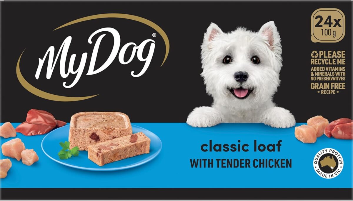 My Dog Adult Wet Dog Food Classic Loaf with Juicy Lamb 24 x 100g Trays [x3]